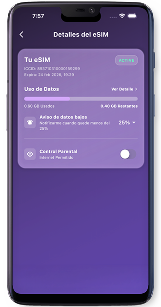 App esim.cr - Control de datos móviles para familias